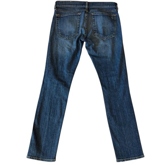 rag & bone JEAN Jeans Womens 26 Blue Skinny Distressed Ripped Knee - Picture 4 of 8